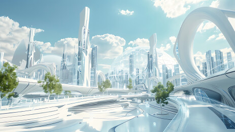 3d未来赛博科幻城市