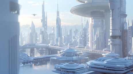 3d未来赛博科幻城市