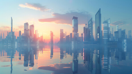 3d未来赛博科幻城市