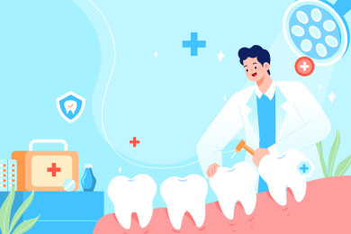 口腔医疗健康矢量插画