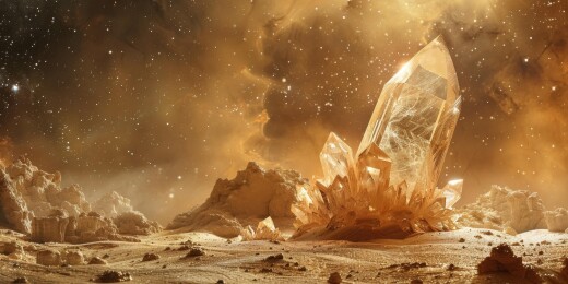 奇幻的晶体发光景观