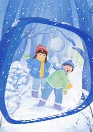 冬天来了一起打雪仗吧