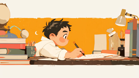 学生在认真学习