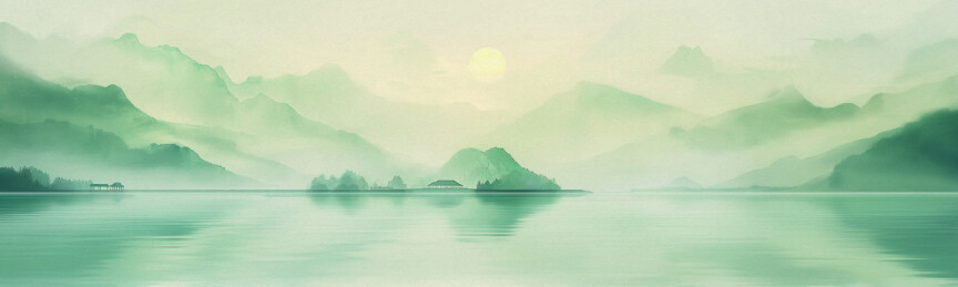 中国风山水风光背景