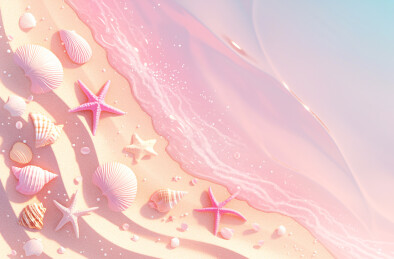 唯美治愈沙滩上的珍珠贝