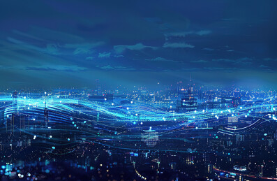 城市天际线科技概念