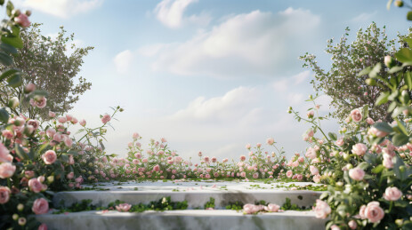 3D渲染户外电商产品展台