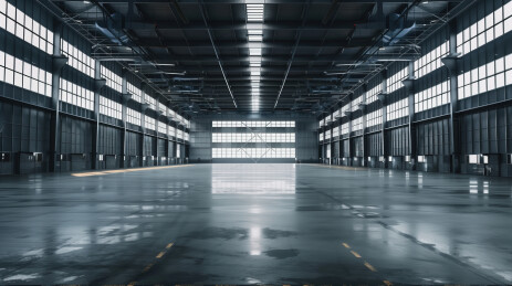 大型飞机库内部环境