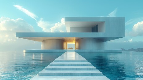 现代简约建筑场景