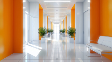 科技感现代城市建筑内部空间