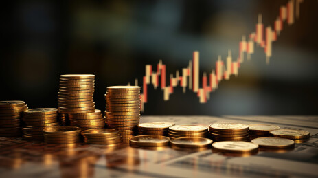 股市投资理财背景插画