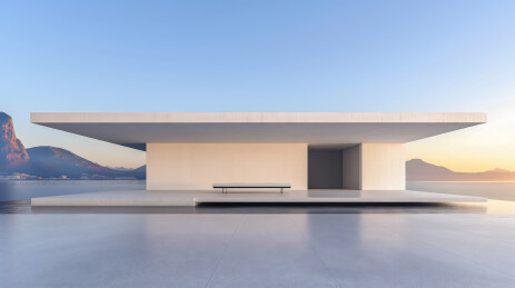 极简风格的现代建筑