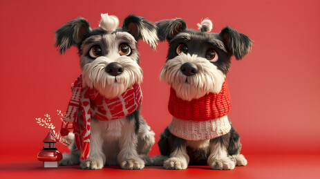 可爱小狗雪纳瑞