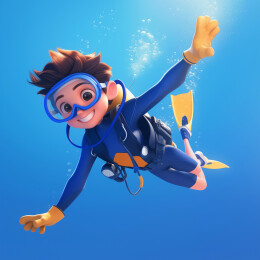 3D卡通体育运动人物