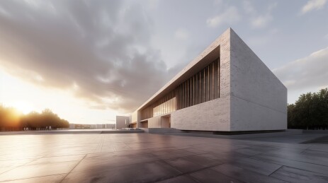 现代虚拟建筑背景