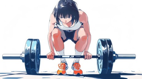 举重运动插画背景