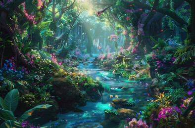 公园里的树木和植物