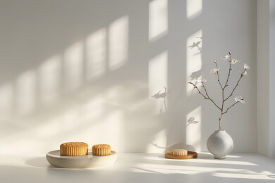 中国风中秋节室内场景设计