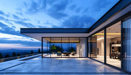 现代别墅建筑背景