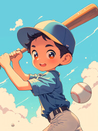 棒球运动少年