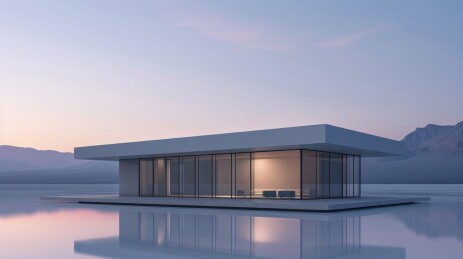 现代别墅建筑3D背景