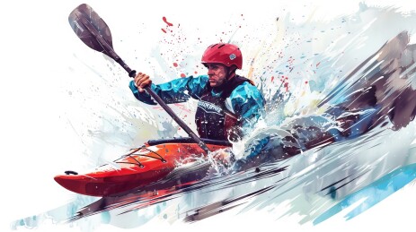 划艇体育运动背景