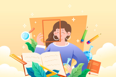 教师节老师矢量插画