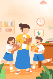 教师节老师矢量插画