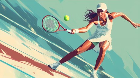 网球赛场上的对决