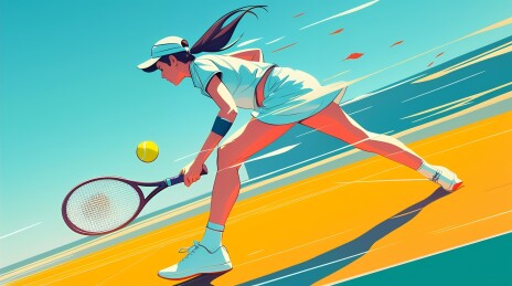 网球赛场上的对决