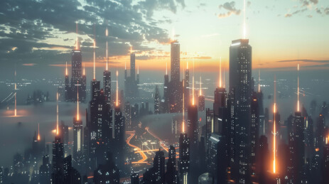 赛博朋克未来科幻城市