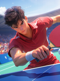 运动会网球比赛插画