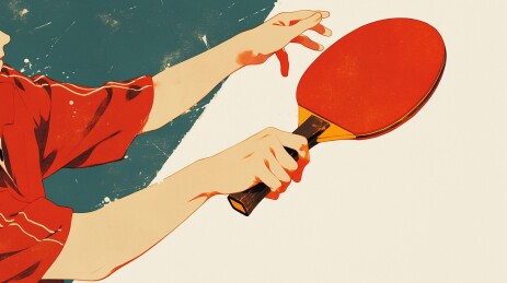 打乒乓球的人