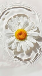 水中白色雏菊