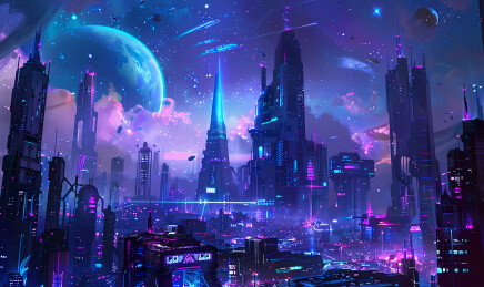 科幻宇宙城市概念