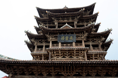 山西运城飞云楼，中国旅游景区，纯木质楼阁