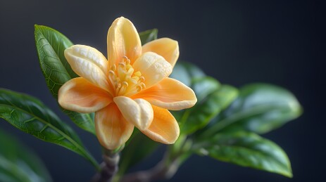 干净背景的写实植物特写图片