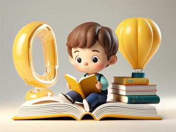 一个爱看书的男孩