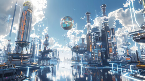 未来主义城市建筑场景