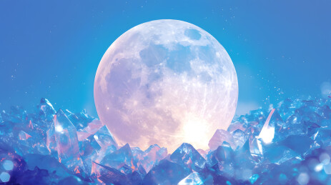 中秋节月亮卡通插画