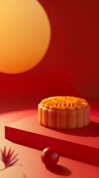 中秋节月饼美食食物卡通插画