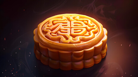 中秋节月饼美食食物卡通插画