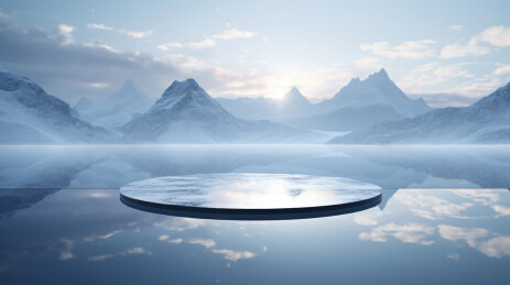 极地冰川3D电商产品展台海报背景