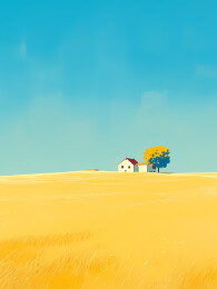 秋天创意场景插画