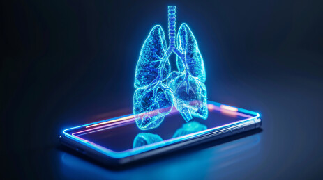 手机肺部影像科技肺炎肺癌流行疾病健康背景