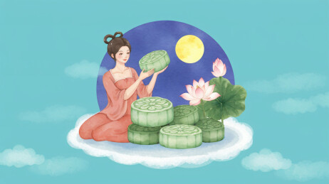 中秋节嫦娥插画