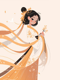 中秋节嫦娥节日氛围插画