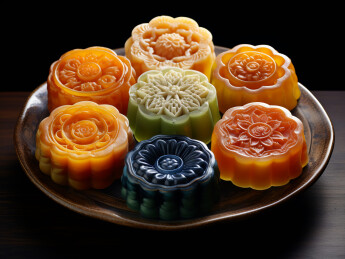 中秋节月饼主题背景壁纸