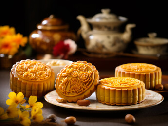 中秋节月饼主题背景壁纸