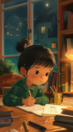 学习写作业插图